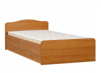 Кровать двойная с ящиками 1400-1 без матраса (круглые спинки) Вишня Оксфорд в Мотыгино - motygino.mebel54.com | фото