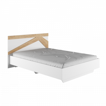 Кровать двухспальная 1,4м Теодора (белый/дуб крафт золотой) в Мотыгино - motygino.mebel54.com | фото
