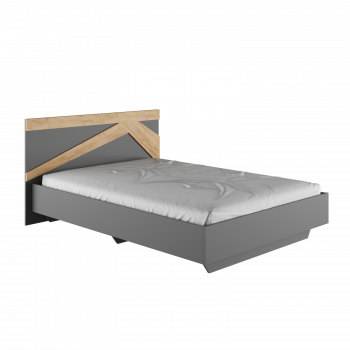 Кровать двухспальная 1,4м Теодора (графит/дуб крафт золотой) в Мотыгино - motygino.mebel54.com | фото