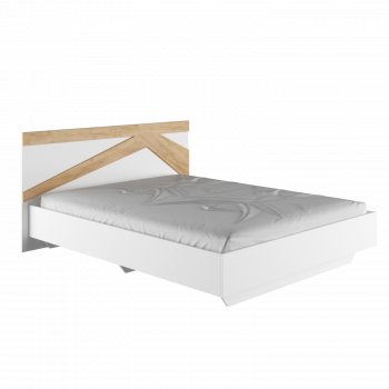 Кровать двухспальная 1,6м Теодора (белый/дуб крафт золотой) в Мотыгино - motygino.mebel54.com | фото