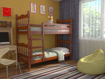 Кровать двухъярусная Соня из массива сосны 800*1890 Сосна в Мотыгино - motygino.mebel54.com | фото