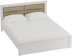 Кровать Элана 1200 с основанием Бодега белая в Мотыгино - motygino.mebel54.com | фото