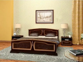 Кровать Елена из массива сосны 1200*2000 Орех в Мотыгино - motygino.mebel54.com | фото