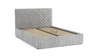 Кровать Гамма ш. 1400 (без основания для хранения) (велюр тенерифе грей) в Мотыгино - motygino.mebel54.com | фото