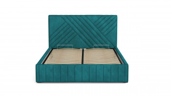 Кровать Гамма ш. 1400 (без основания для хранения) (велюр тенерифе изумруд) в Мотыгино - motygino.mebel54.com | фото