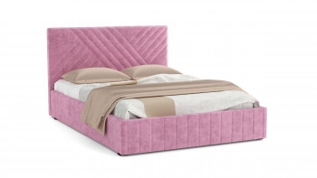 Кровать Гамма ш. 1400 (без основания для хранения) (велюр тенерифе розовый) в Мотыгино - motygino.mebel54.com | фото