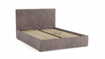 Кровать Гамма ш. 1400 (без основания для хранения) (велюр тенерифе стоун) в Мотыгино - motygino.mebel54.com | фото