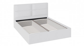 Кровать «Глосс» с мягкой обивкой тип 1 (1600) (Белая) в Мотыгино - motygino.mebel54.com | фото