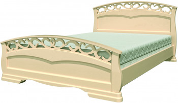 Кровать Грация-1 из массива сосны 1400*2000 Орех в Мотыгино - motygino.mebel54.com | фото