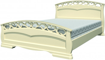 Кровать Грация-1 из массива сосны 1400*2000 Орех в Мотыгино - motygino.mebel54.com | фото