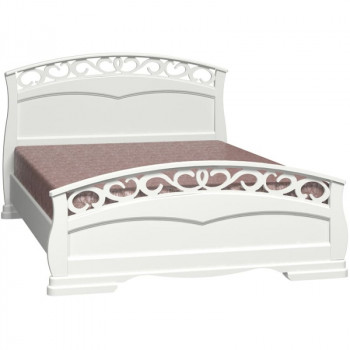 Кровать Грация-1 из массива сосны 900*2000 Белый античный в Мотыгино - motygino.mebel54.com | фото
