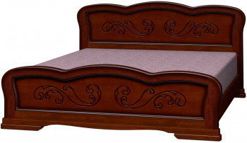 Кровать Карина-8 из массива сосны 1200*2000 Орех в Мотыгино - motygino.mebel54.com | фото