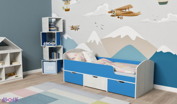 Кровать Малыш-мини Винтерберг/Голубой в Мотыгино - motygino.mebel54.com | фото