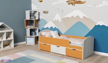 Кровать Малыш-мини Винтерберг/Оранжевый в Мотыгино - motygino.mebel54.com | фото