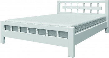 Кровать Натали-5 из массива сосны 1600*2000 Белый античный в Мотыгино - motygino.mebel54.com | фото
