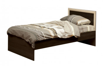 Кровать одинарная 21.55 (шир. 900) с настилом (венге/профиль дуб линдберг)/осн. в Мотыгино - motygino.mebel54.com | фото
