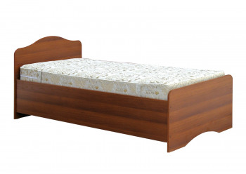 Кровать одинарная 900-1 без матраса (круглые спинки) Орех Таволато в Мотыгино - motygino.mebel54.com | фото