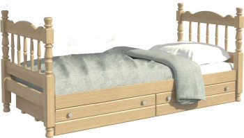 Кровать одинарная Аленка из массива сосны 800*1890 Сосна в Мотыгино - motygino.mebel54.com | фото