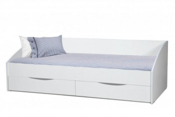 Кровать одинарная "Фея - 3" (симметричная) New/(белый / белый / ДВПО: белый) в Мотыгино - motygino.mebel54.com | фото