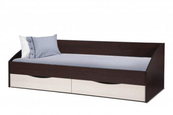 Кровать одинарная "Фея - 3" (симметричная) New (венге / вудлайн кремовый / ДВПО: белый) в Мотыгино - motygino.mebel54.com | фото