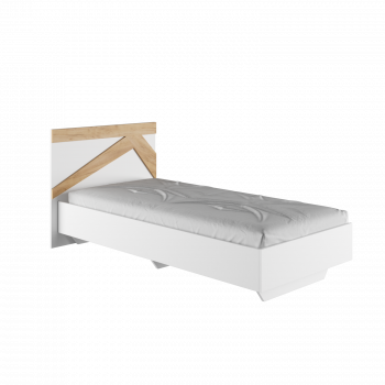 Кровать односпальная 0,9м Теодора (белый/дуб крафт золотой) в Мотыгино - motygino.mebel54.com | фото