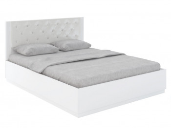 Кровать с ПМ М25 Спальня Тиффани (белый текстурный) в Мотыгино - motygino.mebel54.com | фото