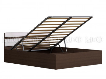 Кровать с подъемным механизмом Нэнси 1,4м (Венге/белый глянец) в Мотыгино - motygino.mebel54.com | фото
