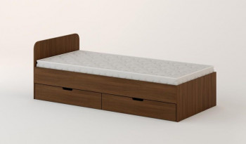 Кровать с ящиками 900 (Орех темный) в Мотыгино - motygino.mebel54.com | фото