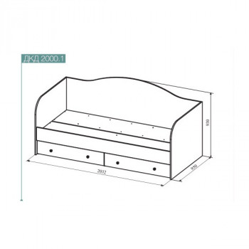 Кровать с ящиками ДКД 2000.1 Kiki в Мотыгино - motygino.mebel54.com | фото