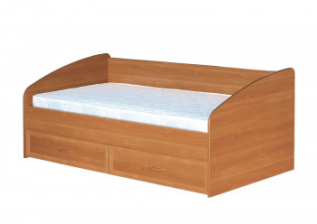 Кровать с ящиками с задней спинкой 900-1 без матраса Вишня Оксфорд в Мотыгино - motygino.mebel54.com | фото