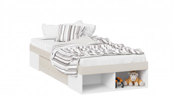 Кровать «Сканди» с ящиком Дуб Гарден/Белый в Мотыгино - motygino.mebel54.com | фото
