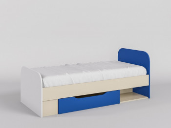 Кровать Скай 1650х750 (Синий/Белый/корпус Клен) в Мотыгино - motygino.mebel54.com | фото