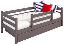 Кровать Соня вариант 4 с защитой по центру Лаванда в Мотыгино - motygino.mebel54.com | фото