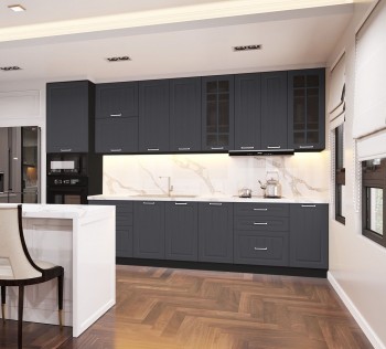 Кухонный гарнитур 1,8м Луксор высокие модули (Клен серый/корпус венге) в Мотыгино - motygino.mebel54.com | фото