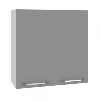 Квадро П 700 шкаф верхний (Белый софт/корпус Серый) в Мотыгино - motygino.mebel54.com | фото