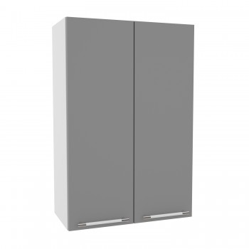 Квадро ВП 600 шкаф верхний высокий (Белый софт/корпус Серый) в Мотыгино - motygino.mebel54.com | фото