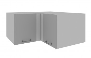 Лофт ГВПГУ 1000 шкаф верхний горизонтальный угловой высокий (Бетон светлый/корпус Серый) в Мотыгино - motygino.mebel54.com | фото
