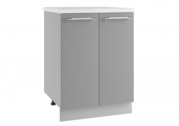 Лофт МС 600 шкаф нижний малой глубины с 2-мя фасадами (Штукатурка серая/корпус Серый) в Мотыгино - motygino.mebel54.com | фото