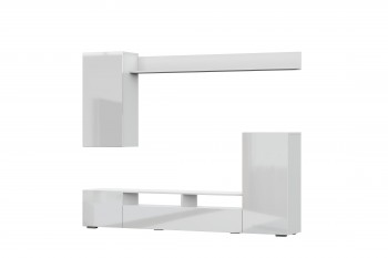 Мебель для гостиной МГС 4 (Белый/Белый глянец) в Мотыгино - motygino.mebel54.com | фото