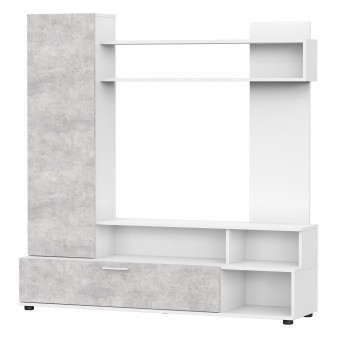 Мебель для гостиной "МГС 9" Белый / Цемент светлый в Мотыгино - motygino.mebel54.com | фото