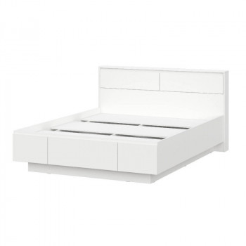 Модульная система "Одри" Кровать двойная (1,6х2,0) серия 3 Белый в Мотыгино - motygino.mebel54.com | фото