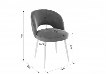 Набор стульев Моли 2 шт (зеленый велюр/белый) в Мотыгино - motygino.mebel54.com | фото