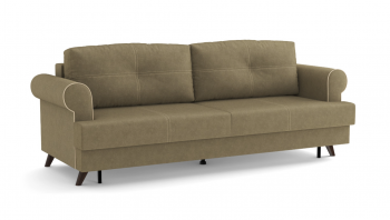 Оливер / диван - кровать 3-х местн. (еврокнижка) (велюр велутто коричневый 23 в Мотыгино - motygino.mebel54.com | фото