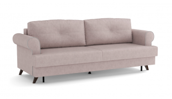 Оливер / диван - кровать 3-х местн. (еврокнижка) (велюр велутто пастельно-розовый 11 / велюр велутто в Мотыгино - motygino.mebel54.com | фото