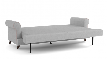 Оливер / диван - кровать 3-х местн. (еврокнижка) (велюр велутто серебряный 52 в Мотыгино - motygino.mebel54.com | фото