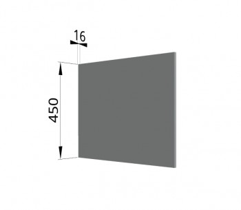 Панель торцевая (для шкафа горизонтального глубокого высокого) ГВПГ Гарда, Империя, Ройс (Серый Эмалит) в Мотыгино - motygino.mebel54.com | фото
