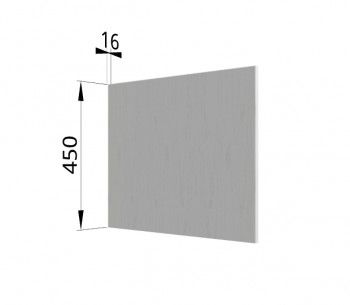 Панель торцевая (для шкафа горизонтального глубокого высокого) ГВПГ Капля (Белый) в Мотыгино - motygino.mebel54.com | фото