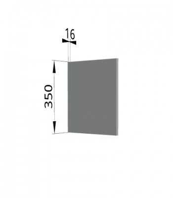 Панель торцевая (для шкафа горизонтального) ПГ Гарда, Империя, Ройс (Серый Эмалит) в Мотыгино - motygino.mebel54.com | фото