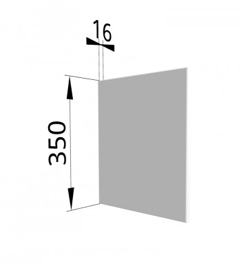 Панель торцевая (для шкафа горизонтального) ПГ Ройс (Белый софт) в Мотыгино - motygino.mebel54.com | фото