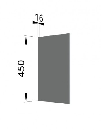 Панель торцевая (для шкафа горизонтального высокого) ВПГ Гарда, Империя, Ройс (Серый Эмалит) в Мотыгино - motygino.mebel54.com | фото